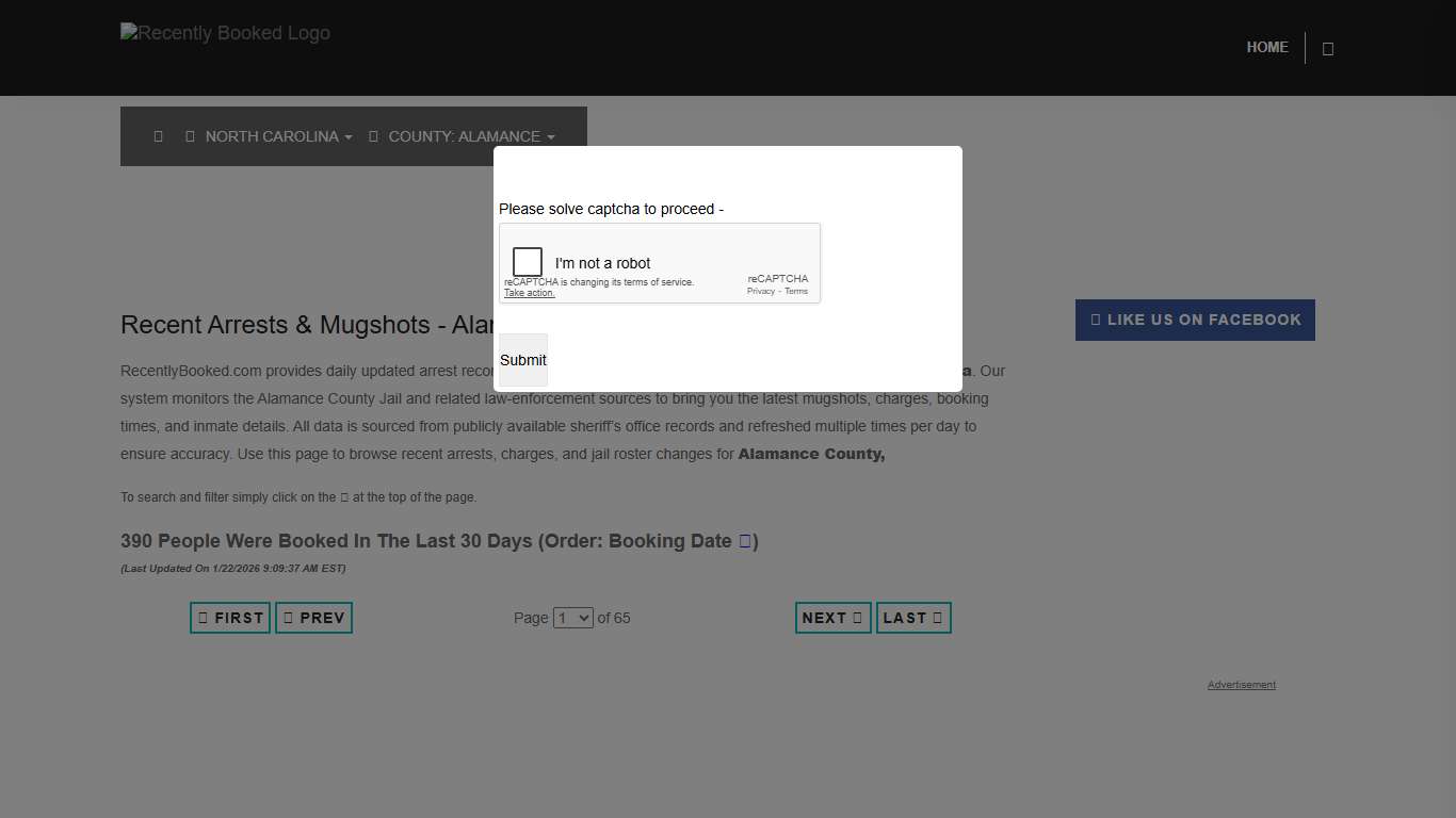 Alamance County, North Carolina Mugshots RecentlyBooked.com