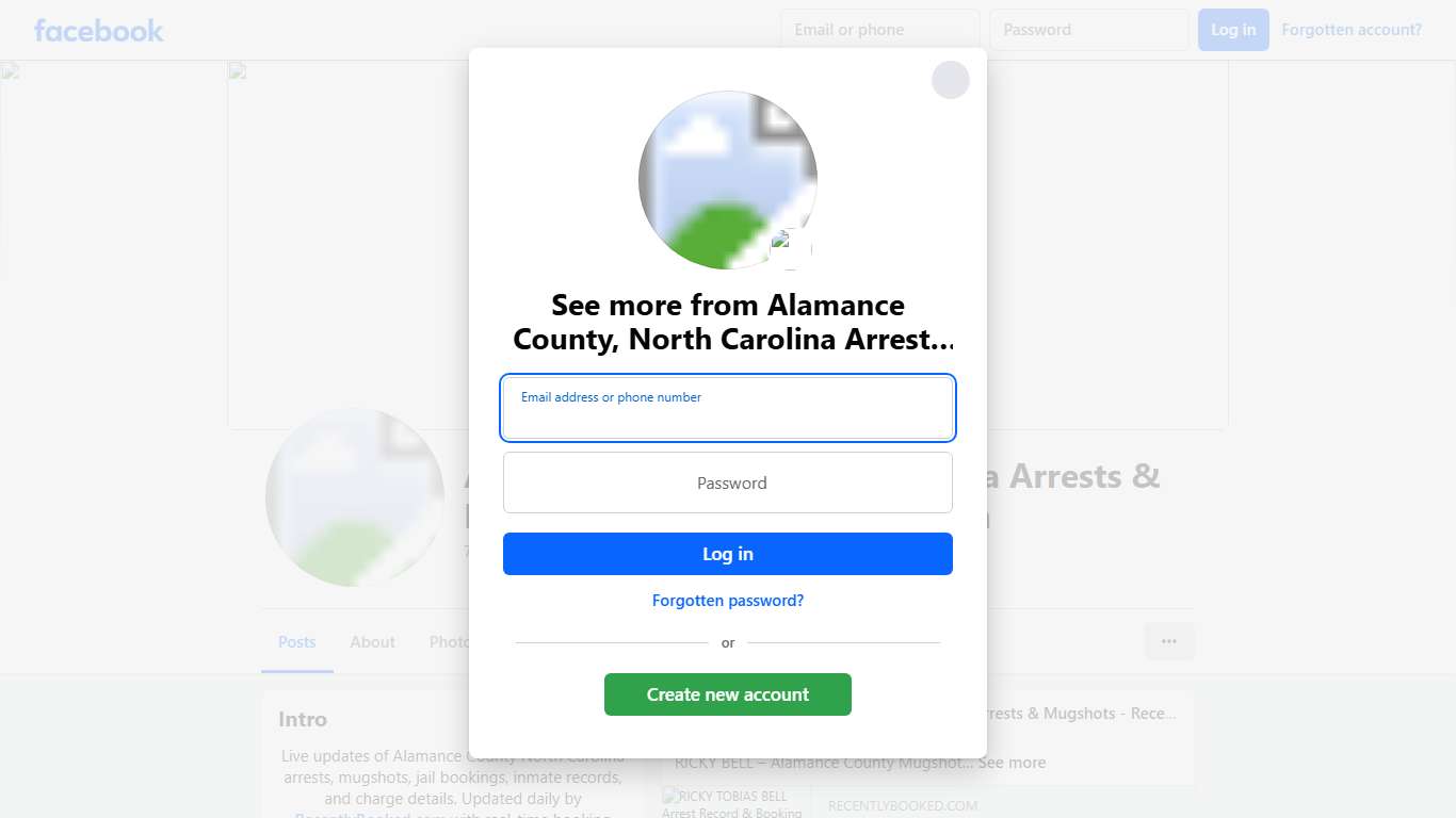 Alamance County, North Carolina Arrests & Mugshots - RecentlyBooked.com Facebook